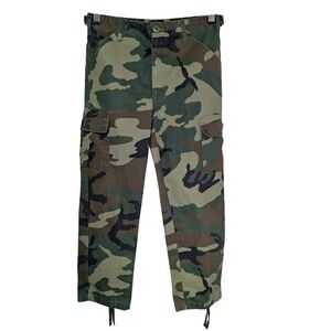 Rothco Jr. G.I. BDU Cargo Pants Youth Size 12 Woodland Camo Adjustable Waist